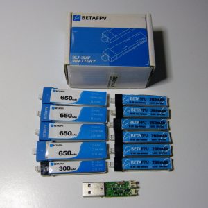 Lot batteries betafpv 260 300 et 650mAh pour drone