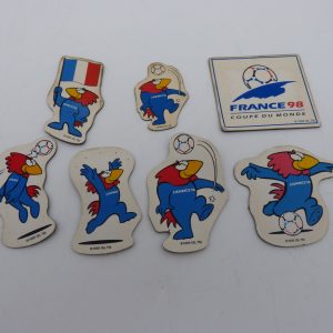 7 aimants magnets Footix Coupe du monde France 98