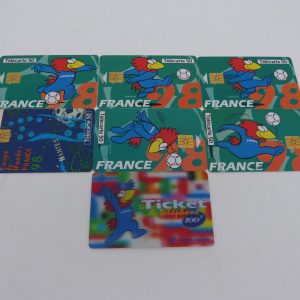 7 Télécartes Footix Coupe du monde France 98