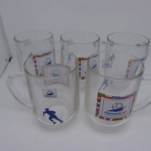 5 chopes bière Footix Coupe du monde France 98