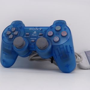 Manette officielle Playstation one PS One bleue transparente