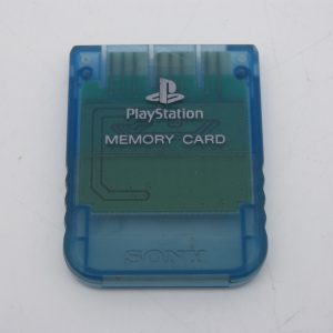 Carte mémoire officielle Playstation 1 PS1 bleue transparente