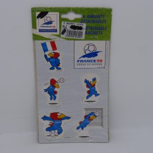 6 aimants détachables magnets Footix Coupe du monde France 98 jamais ouvert