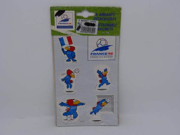 6 aimants détachables magnets Footix Coupe du monde France 98 jamais ouvert