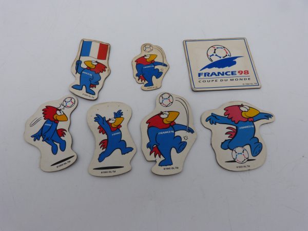 7 aimants magnets Footix Coupe du monde France 98