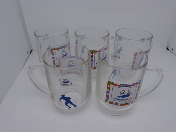 5 chopes bière Footix Coupe du monde France 98