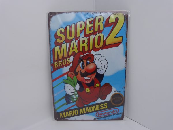 Plaque émaillée NEUVE Super Mario Bros 2