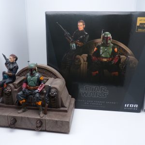Figurine Star Wars iron studios boba fett and fennec shand on throne 1/10