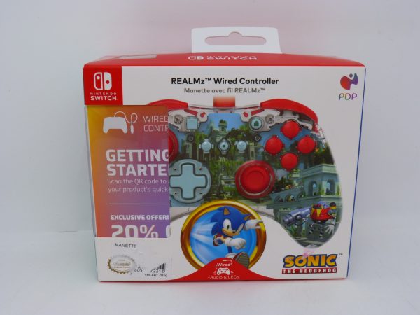 Manette Switch Realmz filaire PDP Sonic NEUVE
