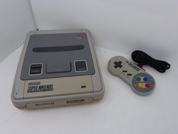 Console Super Nintendo Super NES SNES avec alimentation d’origine et câble péritel neuf