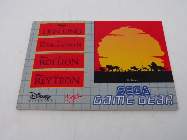 Notice le roi lion Sega gamegear