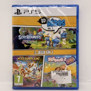 Pack BD héros vol 1 Les schtroumpfs missions malfeuille, sisters 2, marsupilami NEUF